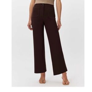 quince ultra stretch ponte cropped wide leg pant espresso